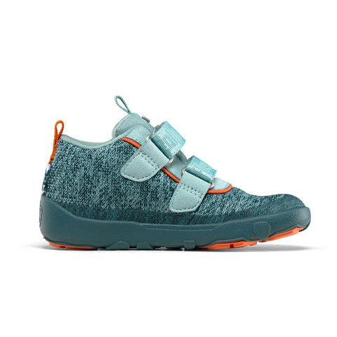 AFFENZAHN TEX Knöchelschuh HAPPY HASE - petrol - orange - high-quality, durable, and stylish children's shoe for outdoor activities and playtime