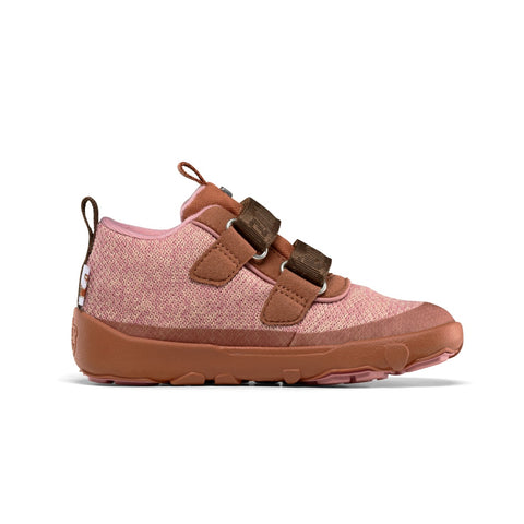 Rust and old rose colored AFFENZAHN TEX Knöchelschuh HAPPY REH shoe with playful animal design