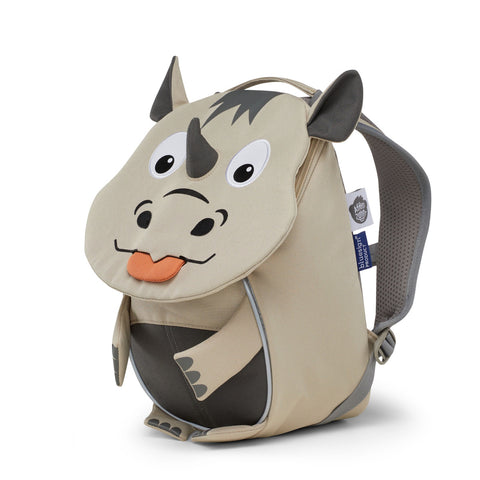 Colorful AFFENZAHN Rucksack KLEINER FREUND with adorable rhinoceros design for kids