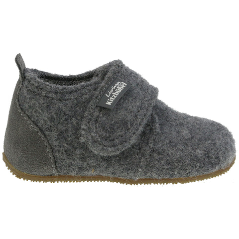 LIVING KITZBÜHEL Hausschuh 4022/610 - grau indoor slipper with warm wool lining