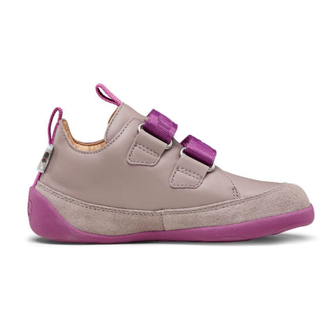 Adorable taupe and violet AFFENZAHN Barfuß Halbschuh BUDDY KOALA II for kids