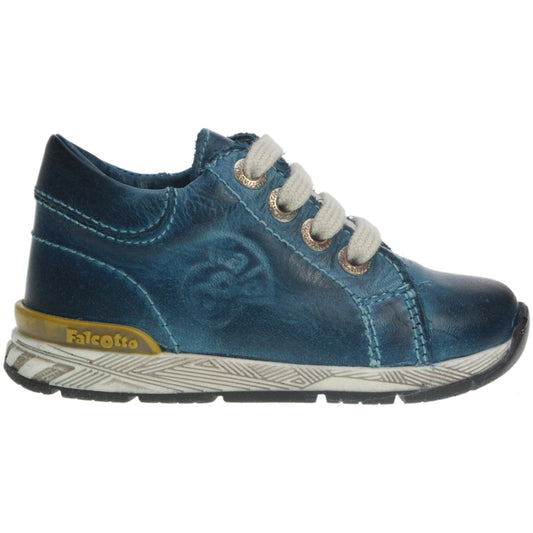 Alt text: FALCOTTO by NATURINO Halbschuh BRAD - denim, a stylish and durable denim half shoe designed for kids with high-quality materials and comfortable fit