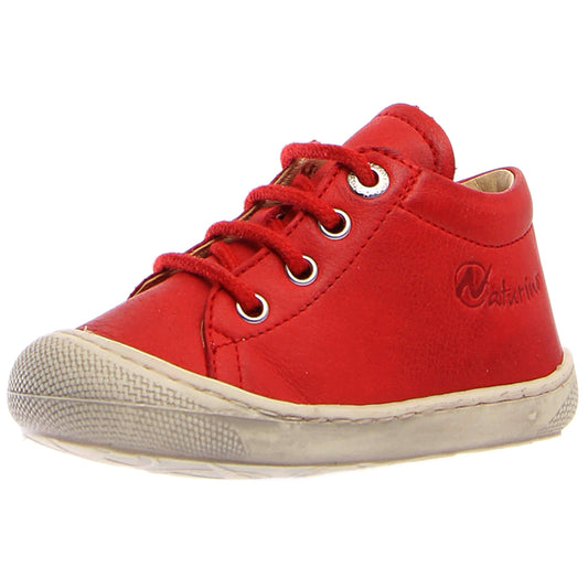 NATURINO Halbschuh COCOON V - rot - Schnürsenkel