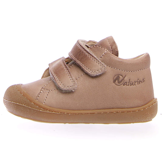 NATURINO Halbschuh COCOON in taupe with a dark sole, a comfortable and stylish shoe for children