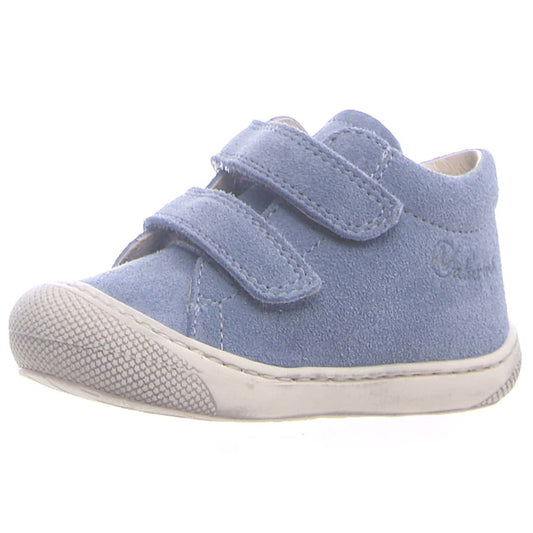 NATURINO Halbschuh COCOON in himmelblau Velour, a stylish and comfortable footwear option for kids