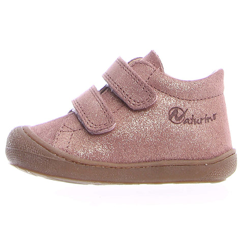 NATURINO Halbschuh COCOON in elegant altrosa color with striking Gold Glitzer detailing, perfect for adding a touch of glamour to any outfit