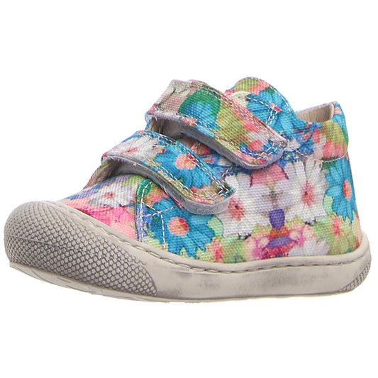 NATURINO Halbschuh COCOON V - bunt - Blumen - colorful floral-patterned children's shoe with Velcro strap, perfect for outdoor playtime and school activities