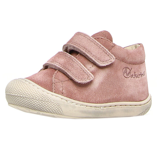 Velour rose-colored NATURINO Halbschuh COCOON, a high-quality and stylish children's shoe