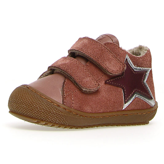 Naturino Flexy Halbschuh in Altrosa mit gefüttertem Sternenmuster