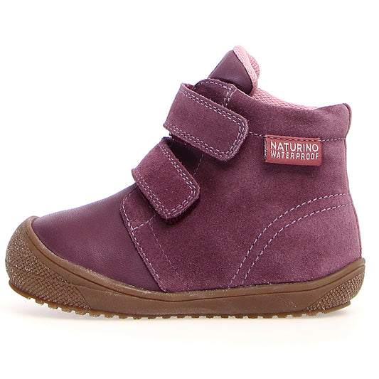 NATURINO RAINSTEP TEX Stiefel LEOTI - lila - flieder: Waterproof purple and lilac boots for kids with durable construction