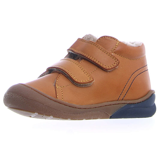 NATURINO Knöchelschuh NIREZ in curry color, lined and cozy for winter wear