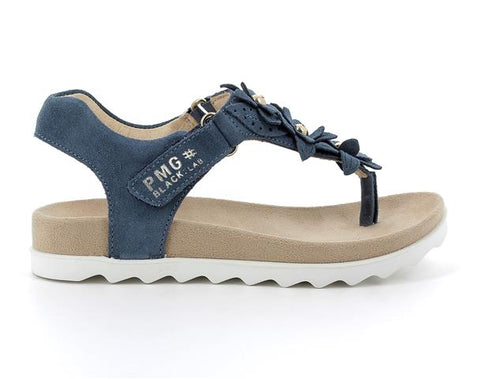 PRIMIGI Sandale 73952 in blue and gold color, perfect for summer outings and playtime at the beach or park