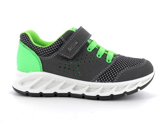 PRIMIGI GORE-TEX Halbschuh 73861 in grau with neon green accents 
