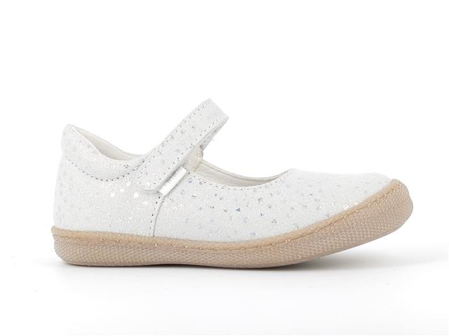 PRIMIGI Ballerina 74175 in silver with polka dots, a stylish and comfortable choice for little girls' footwear