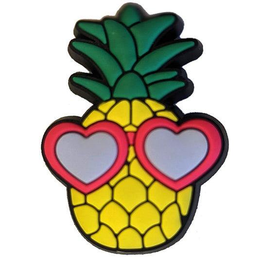 CROCS Jibbitz - Ananas mit Sonnenbrille, bunter Schuh-Charms für Kinder
