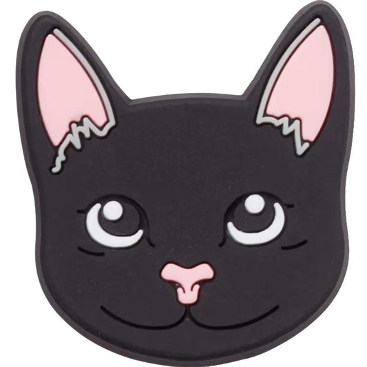 Schwarzer Katzen-Jibbitz für CROCS, charmantes Accessoire für Schuhe, einzigartiges Design