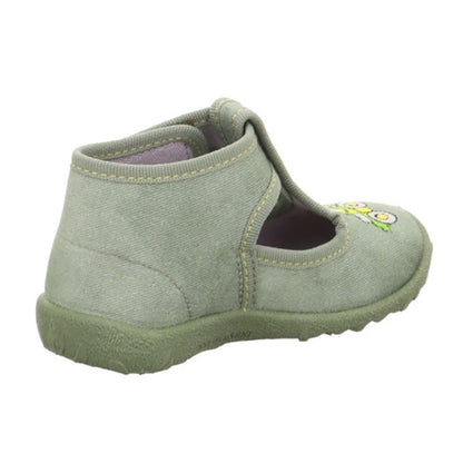 Superfit Hausschuh Spotty 9252-75 in green with a fun and playful digger design