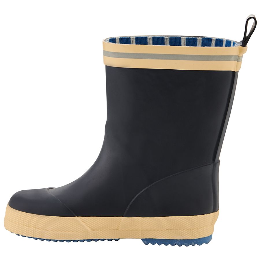FINKID Gummistiefel VESI 7331002 - navy: Waterproof navy blue children's rain boots with colorful accents and durable rubber material 