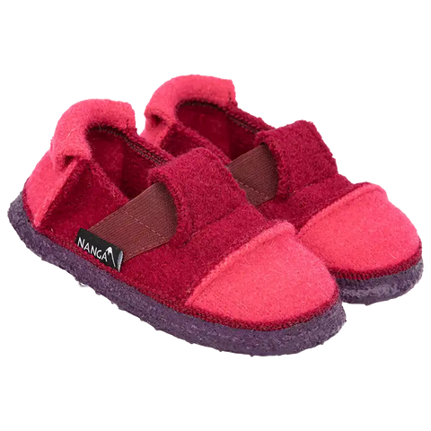 NANGA Hausschuh 01-0010 in size 44, featuring a stylish bordeaux and magenta color combination, perfect for cozy indoor wear